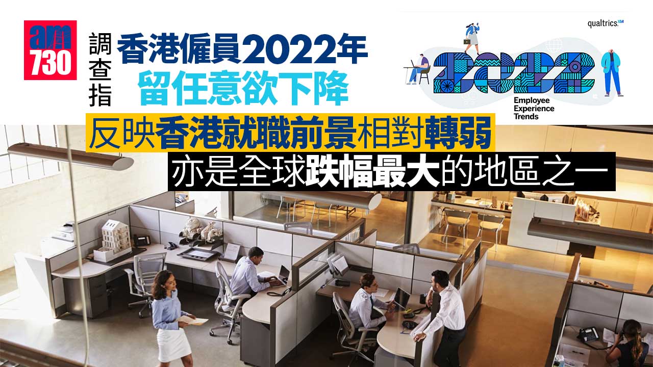 唔想撈丨調查指香港僱員2022年留任意欲下降 Qualtrics：亞太地區排尾三 好過新加坡 差過印度