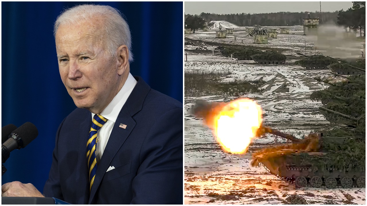 拜登籲美國公民離開烏克蘭，烏方據報軍演回應俄白軍演。(AP)