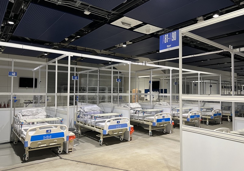 啟德暫託中心今日首階段投入運作。(政府新聞處圖片)