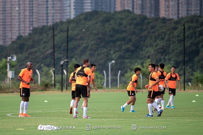 香港足球代表隊及U23代表隊復操。(香港足總圖片)