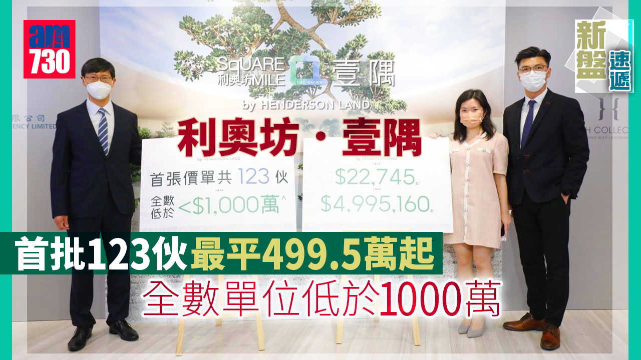 新盤速遞｜全數低於1000萬 利奧坊．壹隅首批123伙 最平499.5萬起