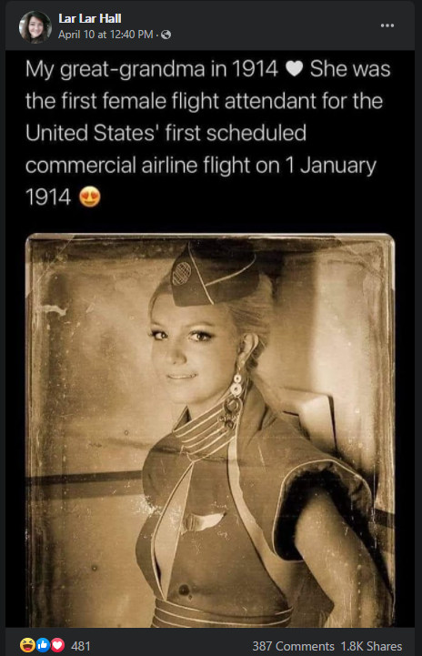 熱話Fact Check｜逾百年前全美首位空姐照片曝光 點知竟然係佢……