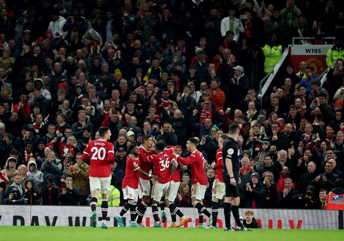 曼聯今季最後一場主場以大勝結束。(路透社)