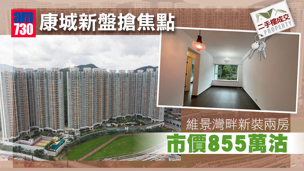 二手樓成交｜(有相)康城新盤搶焦點 維景灣畔新裝兩房市價855萬沽