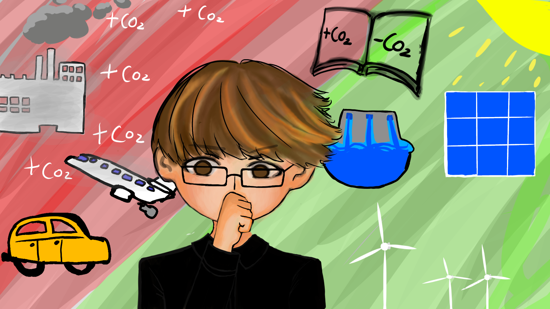 來源：廠商會蔡章閣中學 5C高安尼 GURUNG Anisha同學 題目：碳帳簿