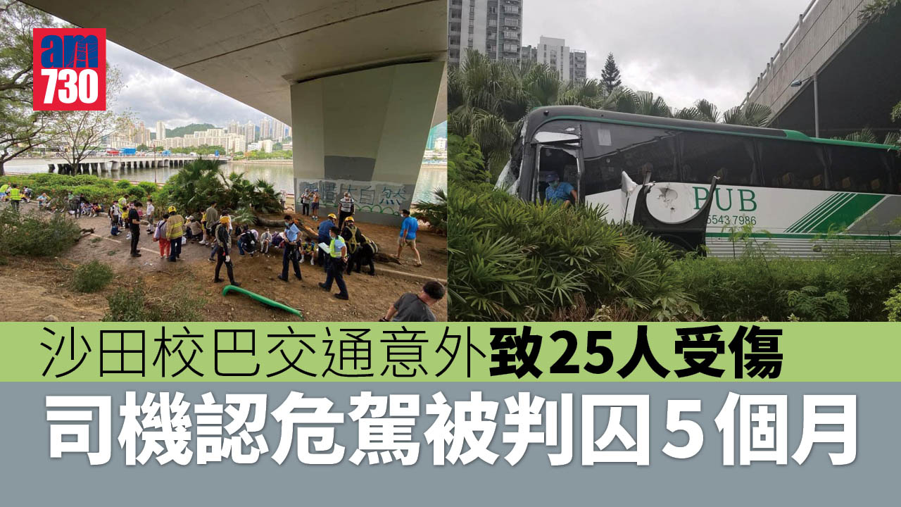 沙田大涌橋路校巴交通意外 司機認危駕被判囚5個月 停牌18個月