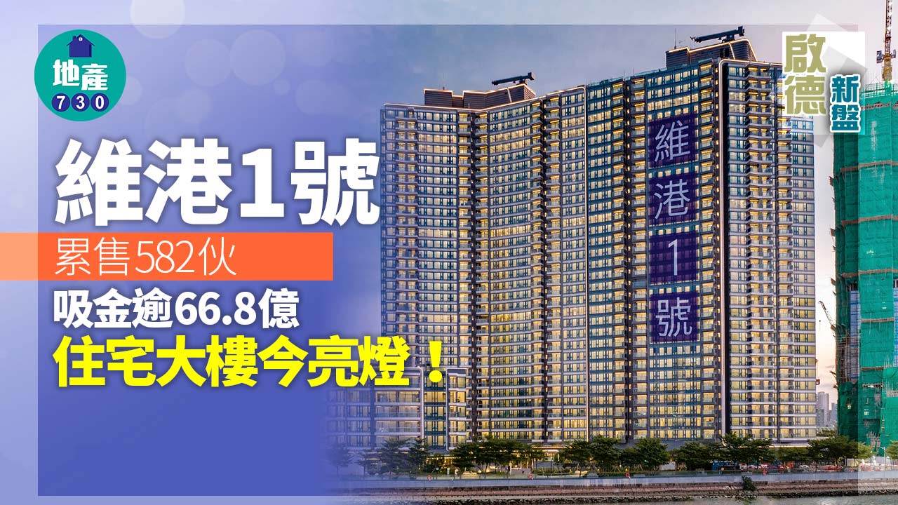 啟德新盤｜維港1號累售582伙 吸金逾66.8億 住宅大樓今亮燈