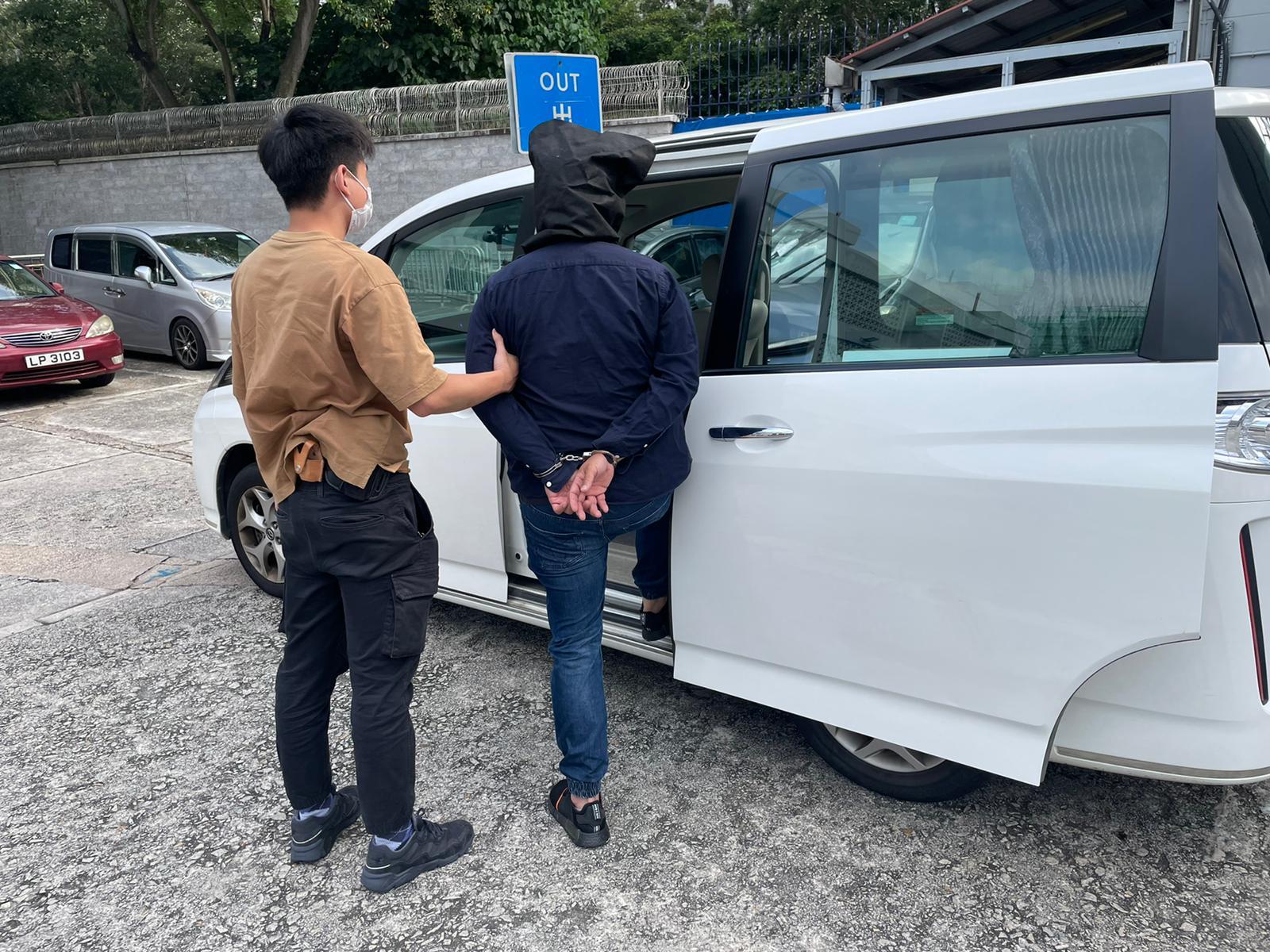 上水傷人刑毀案拘6漢，報案男亦涉刑毀等被捕。(警方圖片)