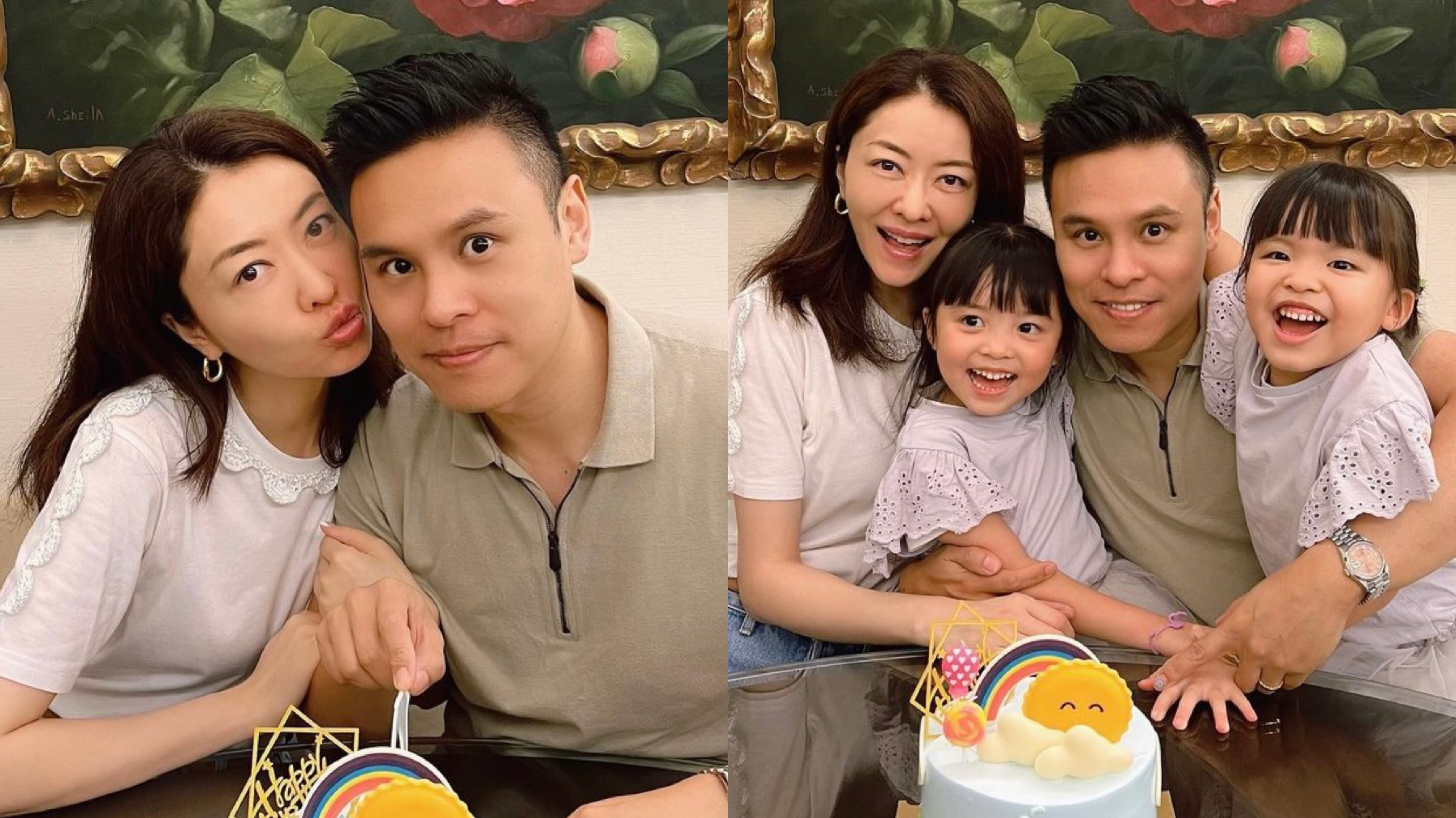  郭可頌44歲生日  熊黛林與孖女溫馨送吻