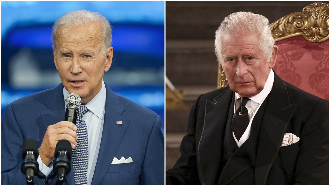 拜登致電查理斯三世，冀保持密切聯繫。(資料圖片)