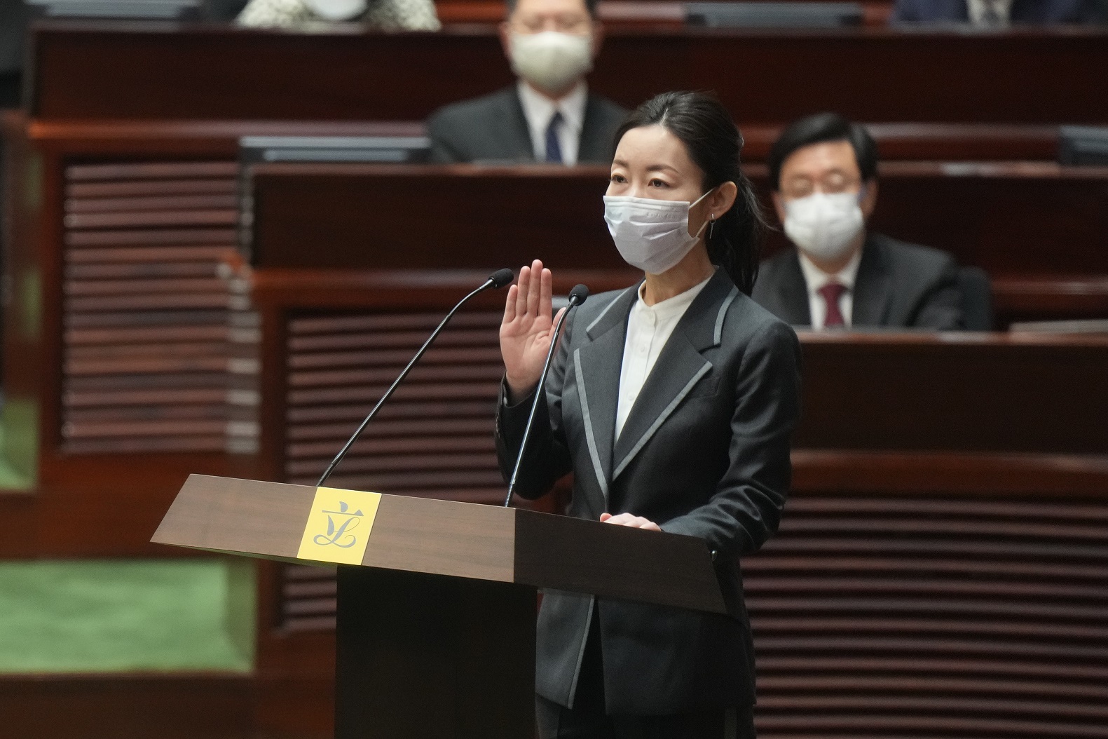 立法會議員洪雯確診 將居家隔離。(陳奕釗攝/資料圖片)