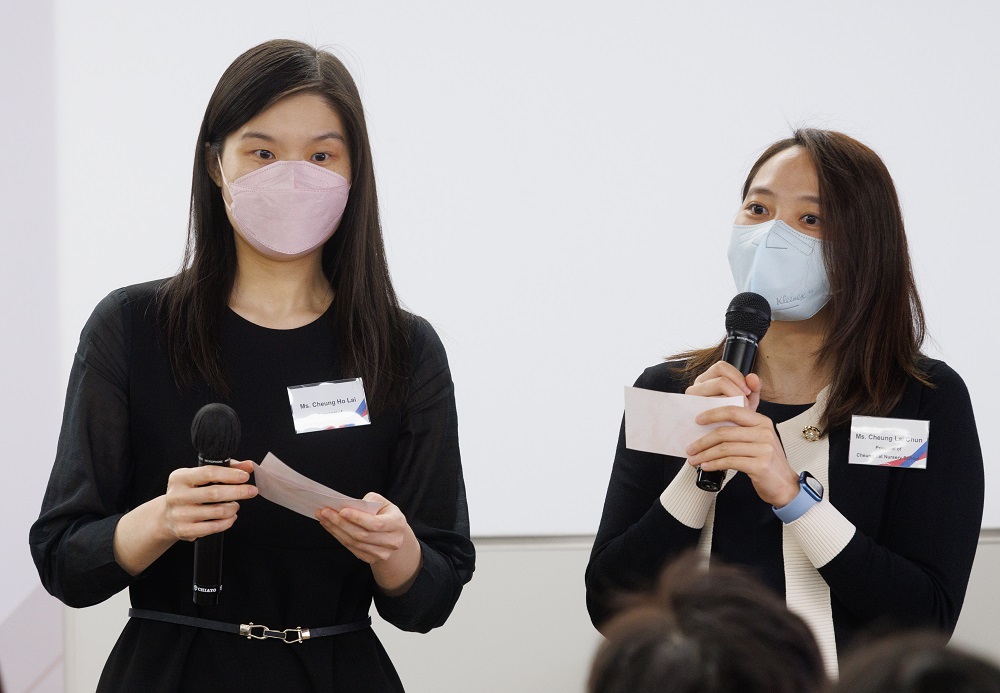 博康幼兒學校校長章可麗(左)和長發幼兒學校校長張麗珍(右)。(蘇文傑攝)