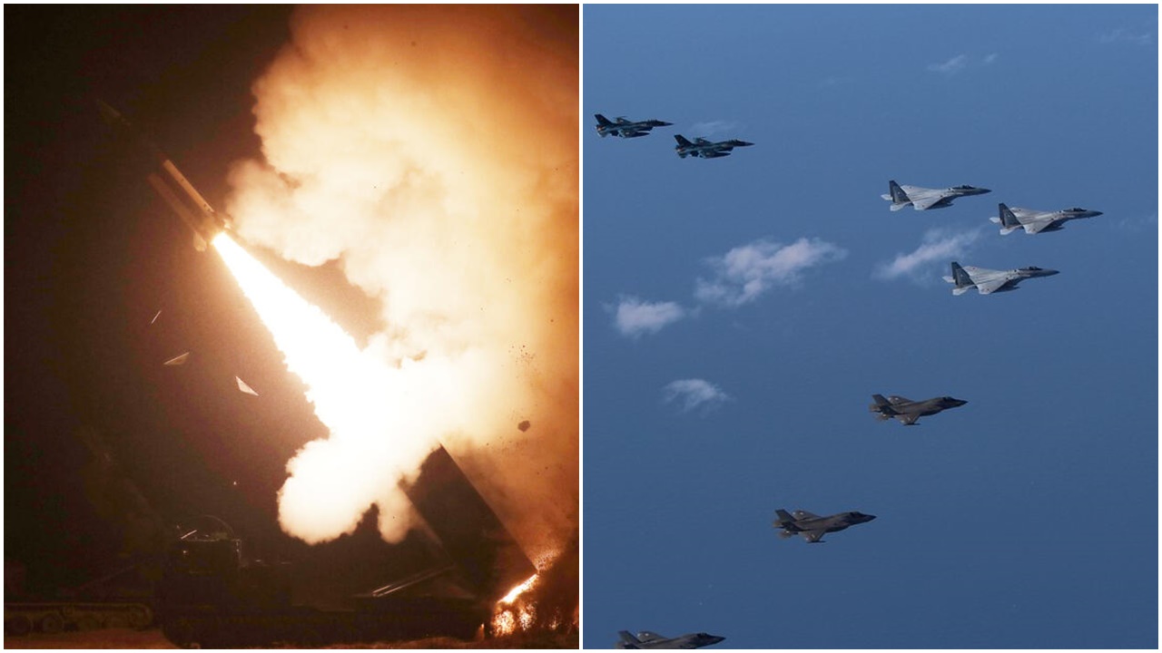 韓美軍方發射4枚導彈回應北韓挑釁，美日強烈譴責。(Twitter)