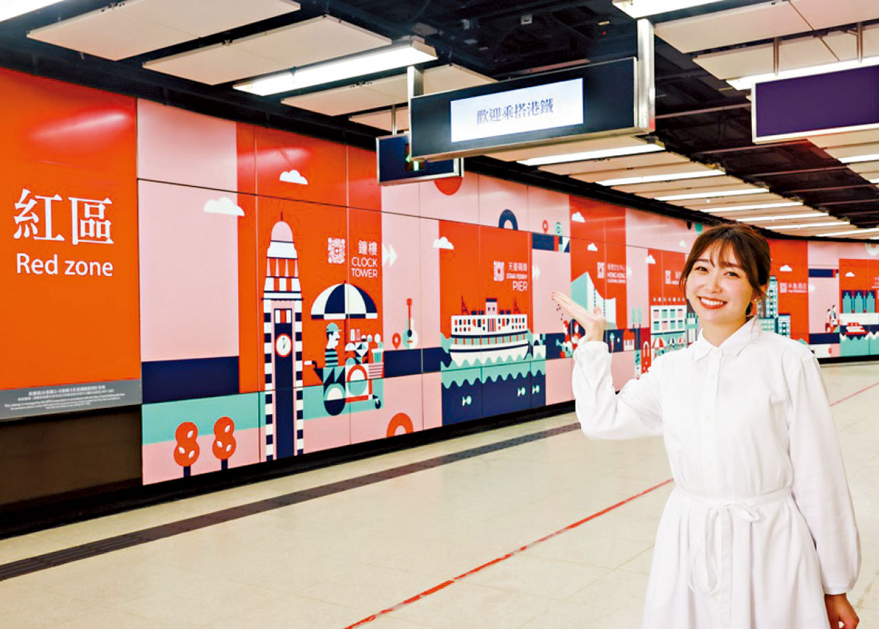 港鐵行人隧道變身大型壁畫走廊