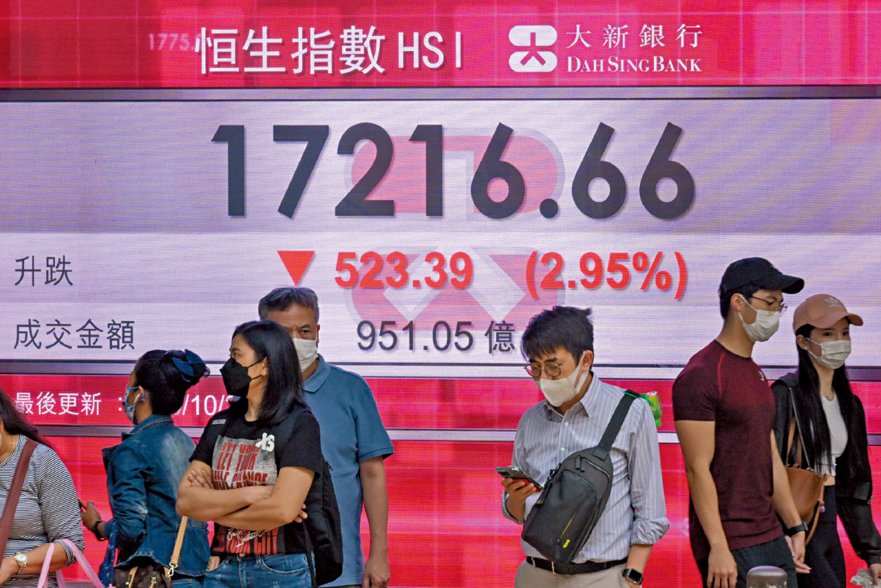 北水開閘｜A股再失保衛戰 港股3日挫871點 分析指瘋狂超賣