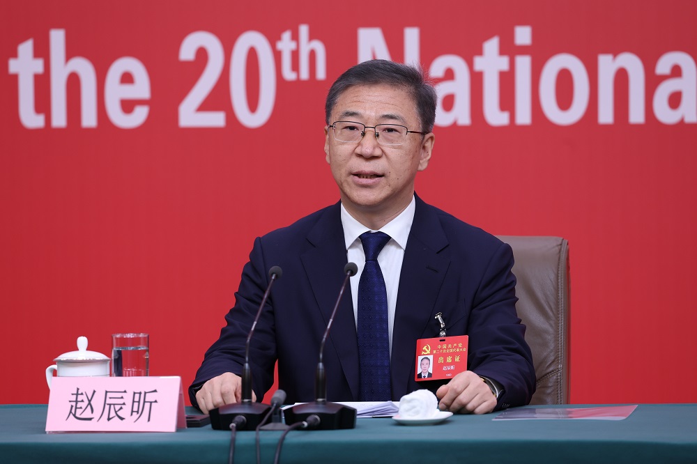 國家發改委副主任趙辰昕對於有人認為「中國要搞自給自足」，直言「這種理解是錯誤的」。(新華社)