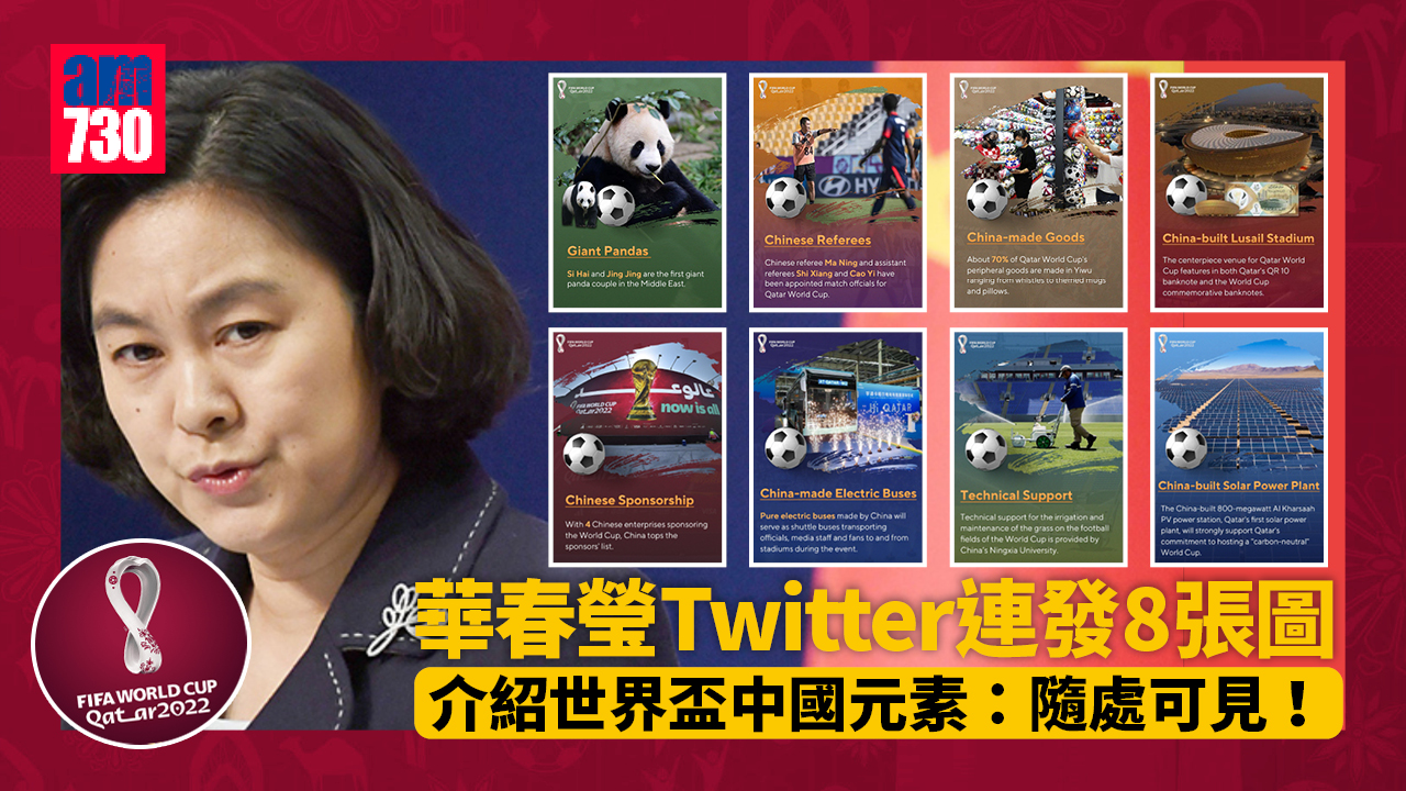 世界盃2022｜華春瑩連發8張圖介紹世界盃中國元素：隨處可見！