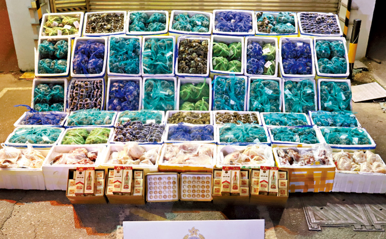 海關與食環署口岸聯合行動 檢2400公斤走私大閘蟹