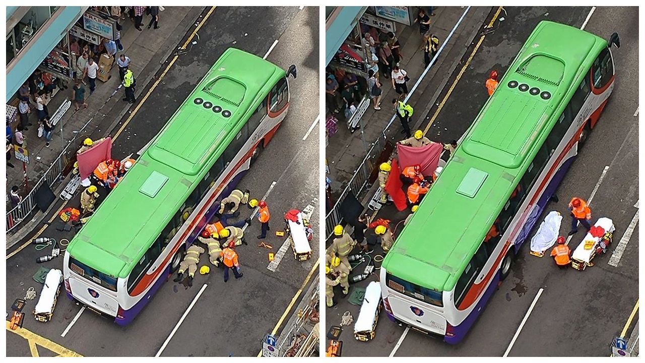 馬頭角道旅巴撞兩途人死亡