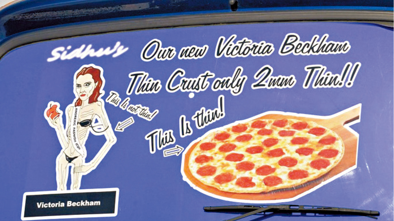 影射患厭食症  碧咸嫂告薄餅店