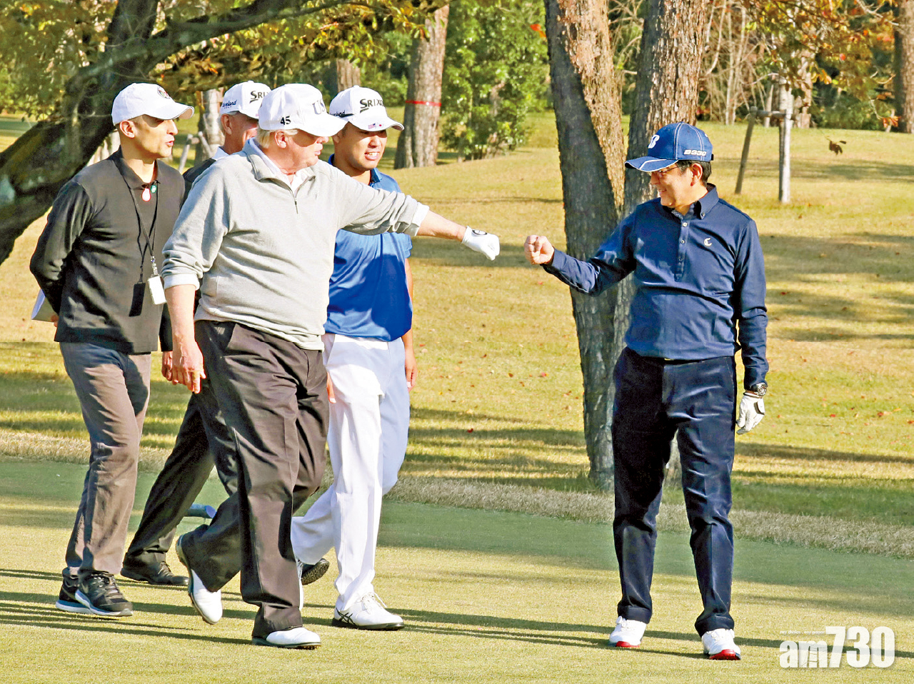 貿易北韓成亞洲行主議題  特朗普安倍打高球兼深談