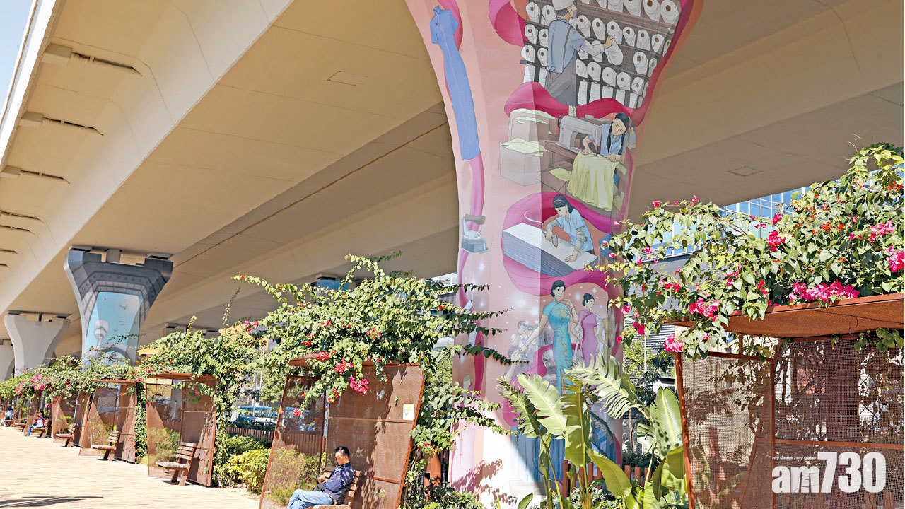 壁畫滿載舊區回憶  灰冷橋墩披藝裳