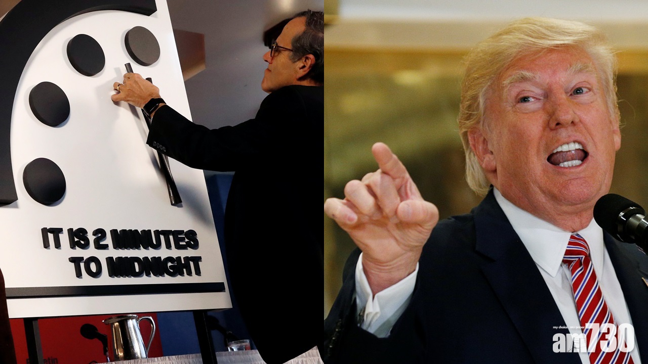 【特朗普又有份】「末日鐘」撥快30秒剩下2分鐘