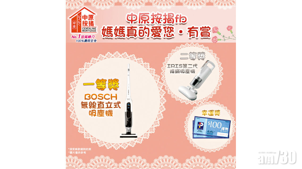 【市場資訊】「中原按揭fb媽媽真的愛您．有賞」