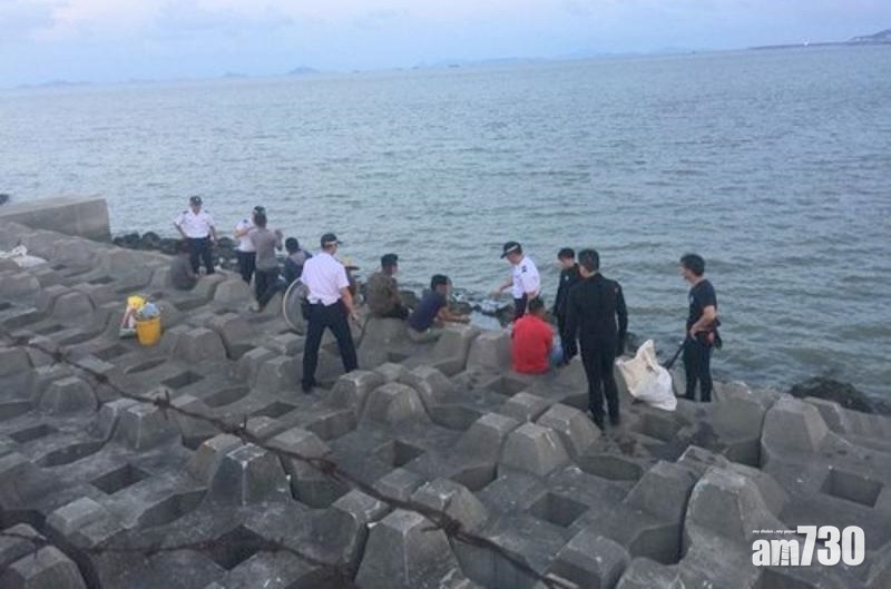 【去港珠澳大橋掘蠔？】10內地男子人工島石灘挖蠔被捕