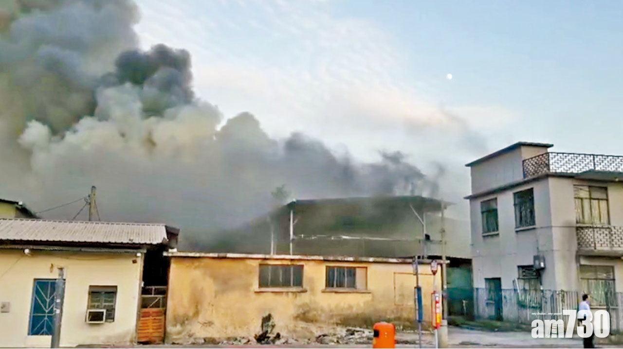 天水圍三級火警 濃煙直捲半空