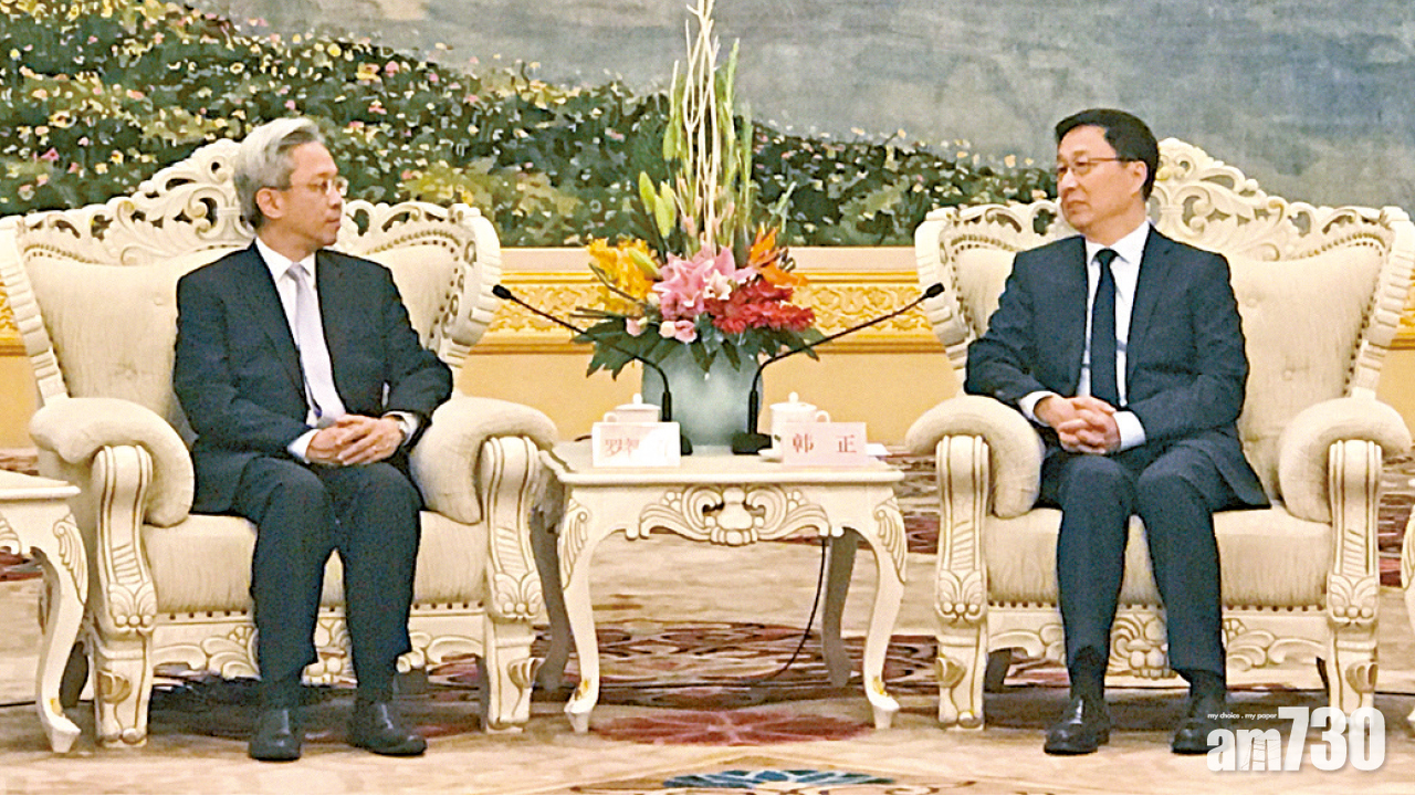 以民為本晤高級公務員 韓正讚港管治水平提升