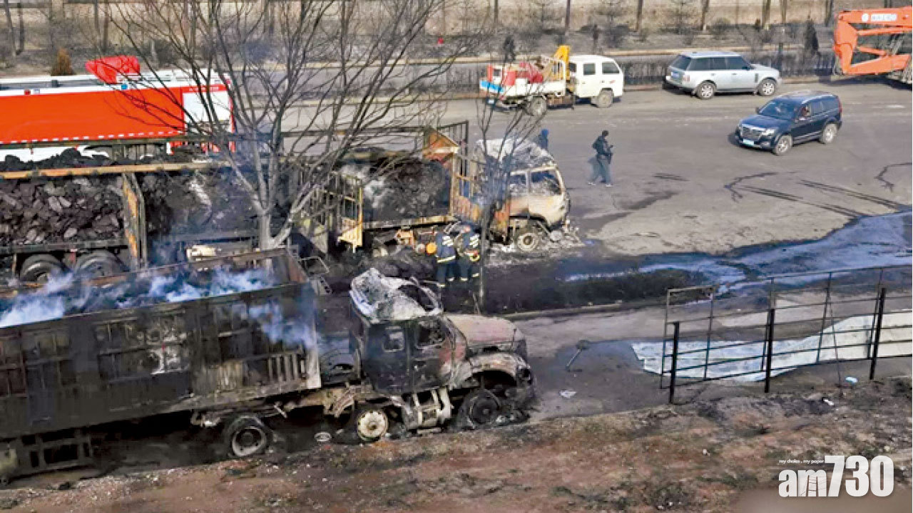 河北危險品貨車爆炸 最少23死 毀50車