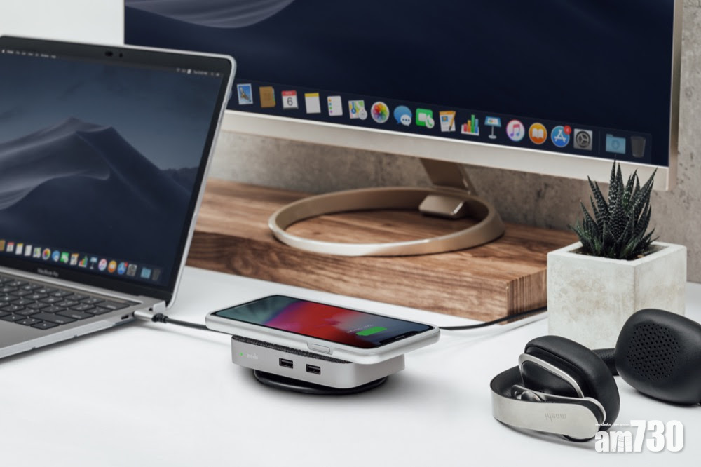 USB hub Moshi Symbus Q多功能擴充座 支援無線充電