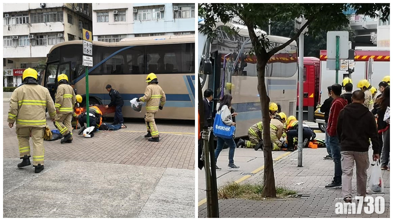 旺角旅遊巴撞傷途人