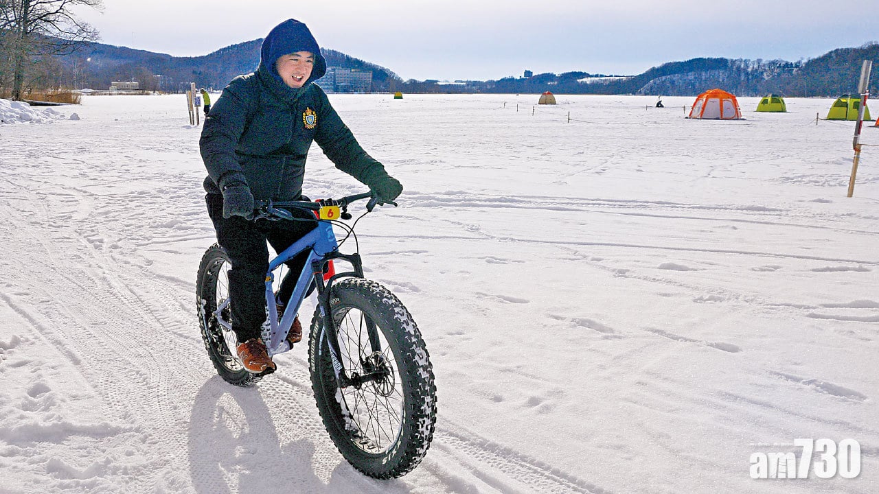 日本 北海道 網走  隆冬冰釣飆車
