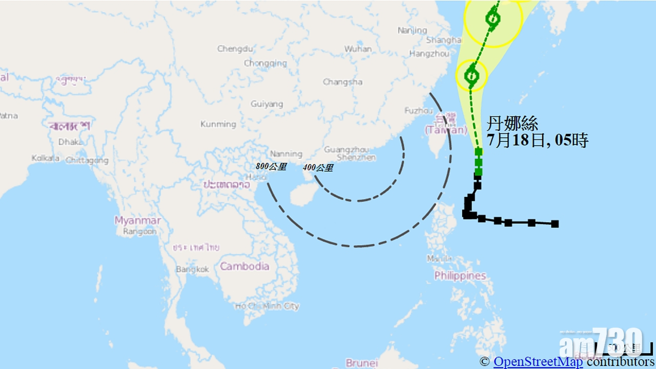 【遊日韓台注意】熱帶低風暴「丹娜絲」分裂出雙旋