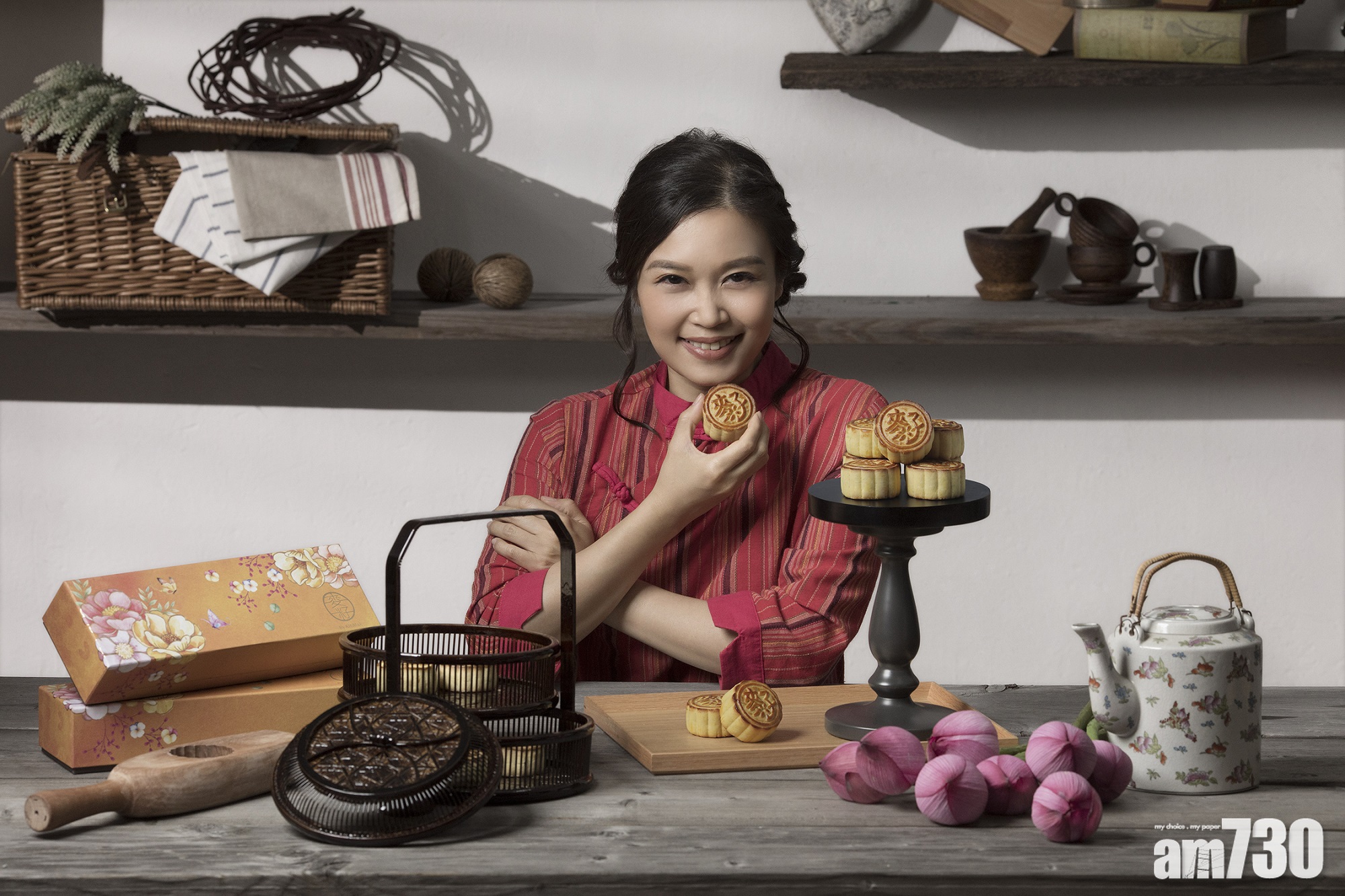 美女廚神Kit Mak推全新十勝紅豆陳皮蛋黃月餅