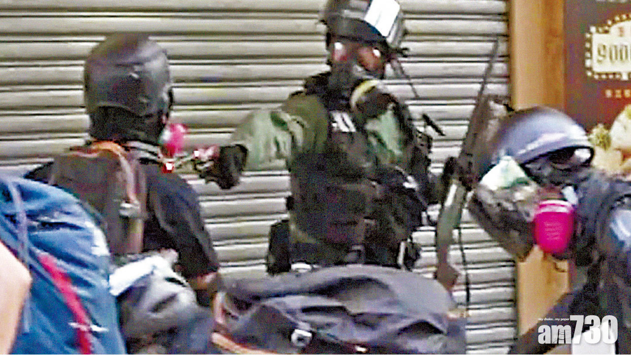 反修例以來 警首向人射實彈 中五男左胸中槍近心臟