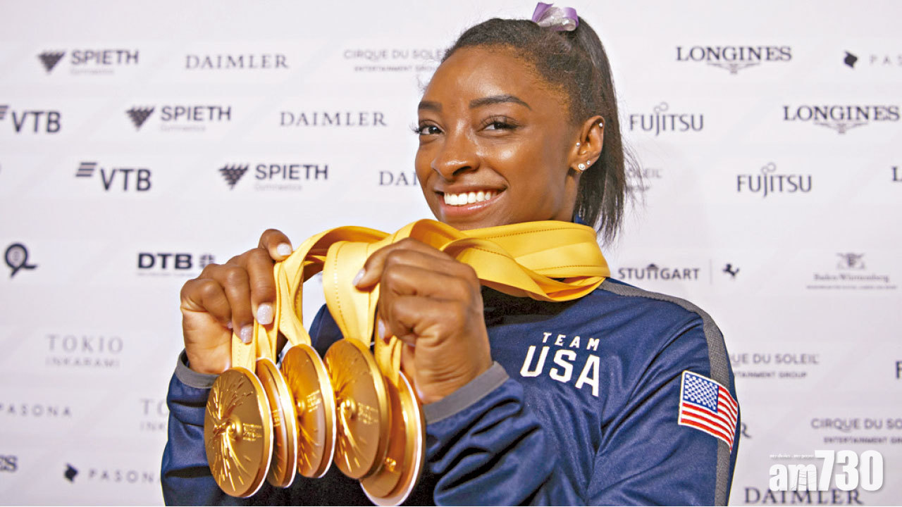 體操天后獨攬5金  比妮絲成世錦賽最多獎牌選手