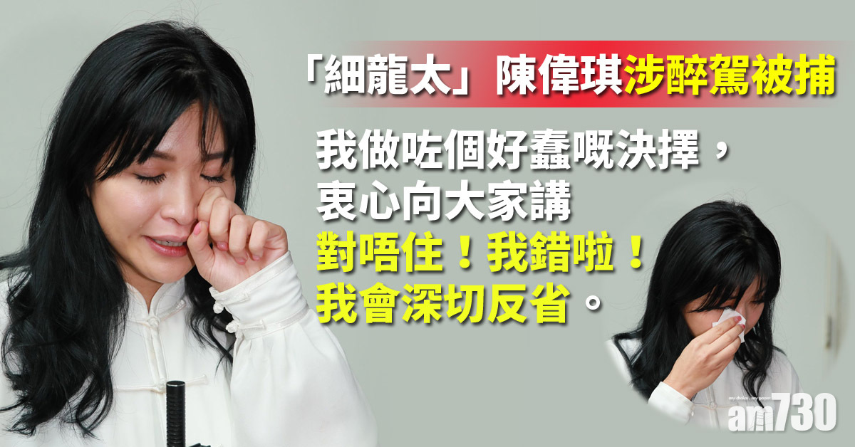 【工作如常】涉醉駕被捕 陳偉琪飲泣認錯︰以後唔會再犯