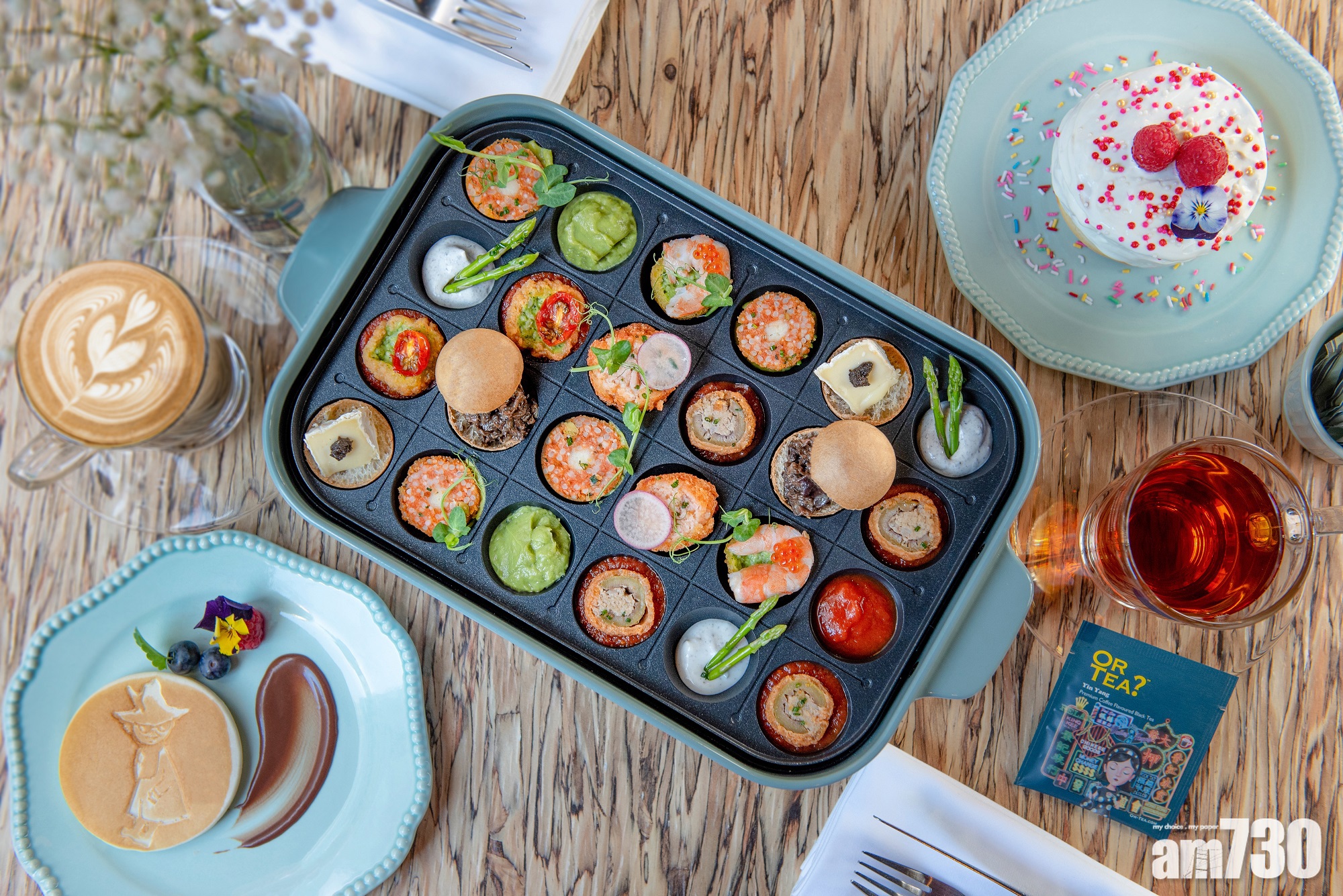 親手整姆明PANCAKE 　湖水藍BRUNO X FINDS北歐秋日下午茶