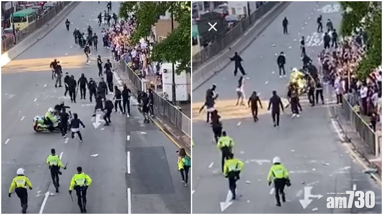 【大三罷】交通警駕鐵騎疑多次衝向人群(有片)