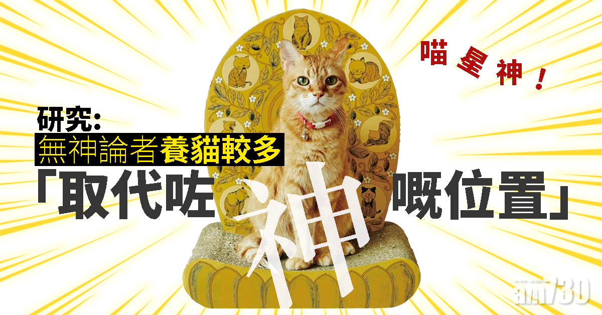 【喵星神】研究︰無神論者養貓較多「取代咗神嘅位置」