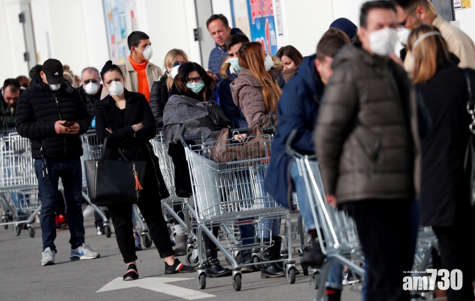 【武漢肺炎】冰島出現首宗確診  意大利病例增至888宗