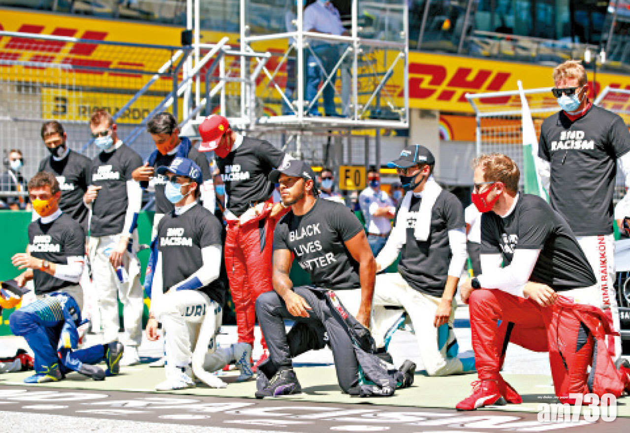 F1開鑼保達斯奪冠 咸美頓率單膝下跪