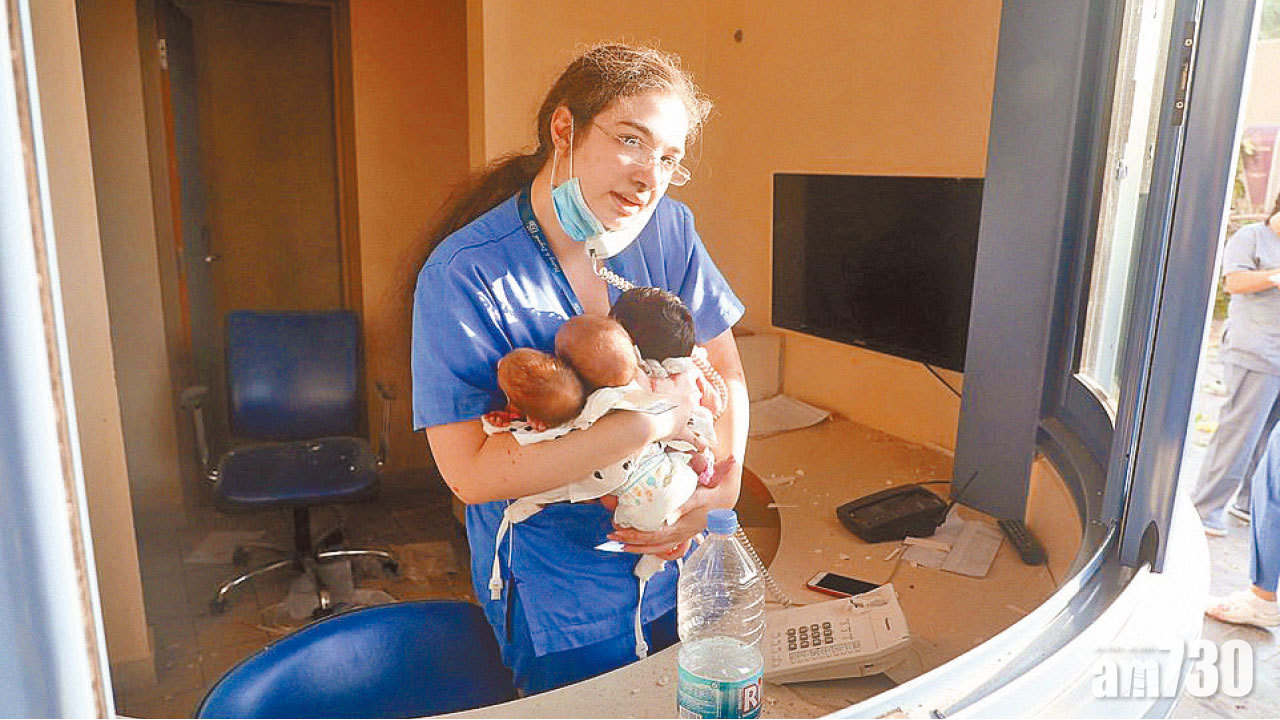 末日爆炸 貝魯特半數建築物損毀 護士抱3初生嬰脫險