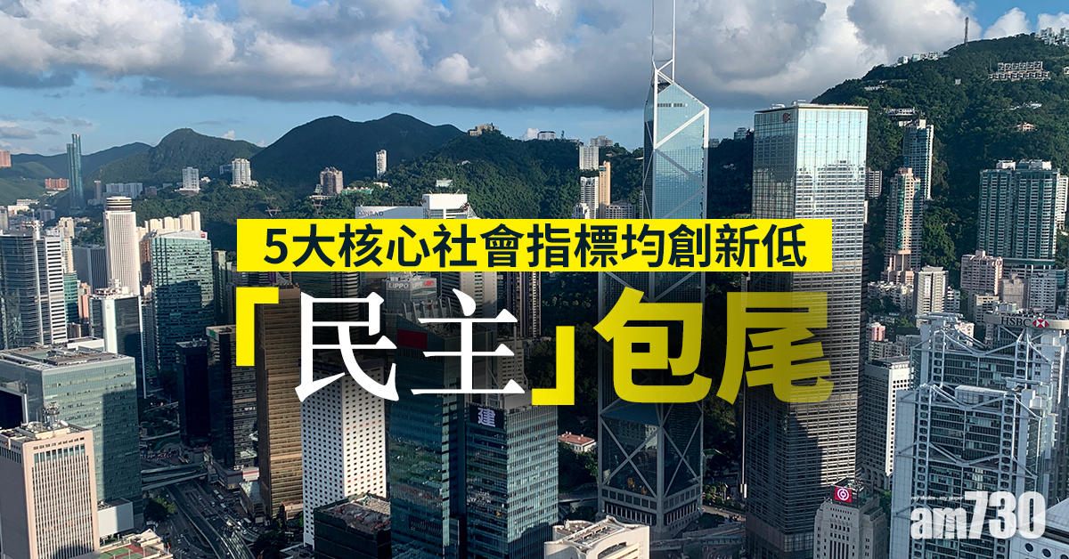 5大核心社會指標均創新低  「民主」包尾