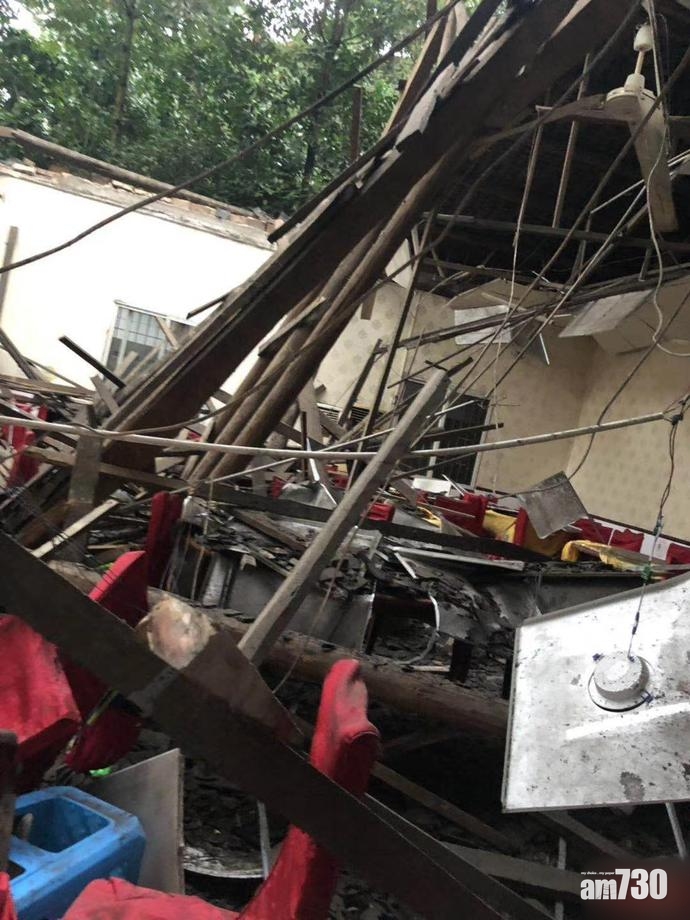 擺八十大壽 四川餐館塌屋頂26傷