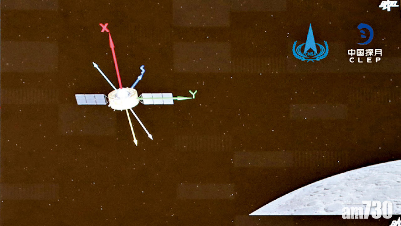 嫦五脫離月球返地球