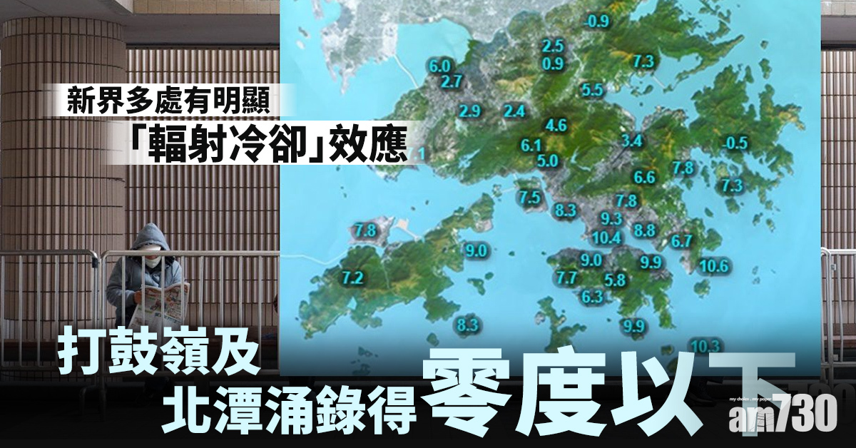 新界多處有明顯「輻射冷卻」效應  打鼓嶺及北潭涌錄得零度以下